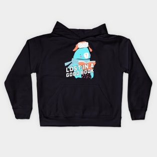 lost in a good book Kids Hoodie